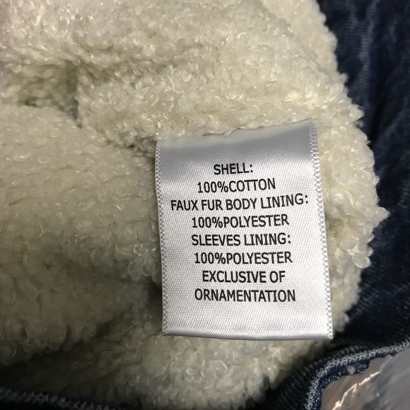 Belle Vere  Embroidered shearling Denim Jacket - Picture 7 of 7